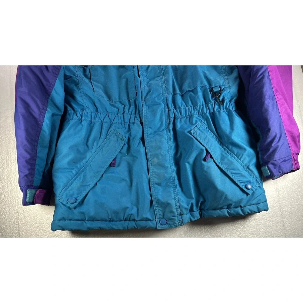 Vintage Columbia Coat Girls 14/16‎ Purple Williwaw Retro Color Block Ski Jacket
